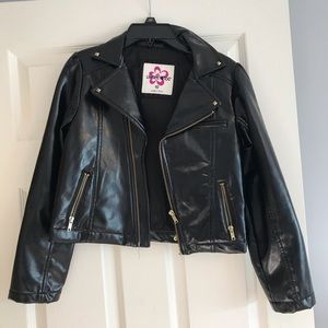 Girls faux leather jacket size 10
